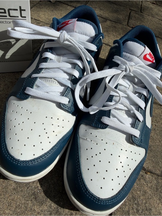Nike Other - Nike Men’s White and Dodgers Blue Low-Top Sneakers with Red-Orange Logo